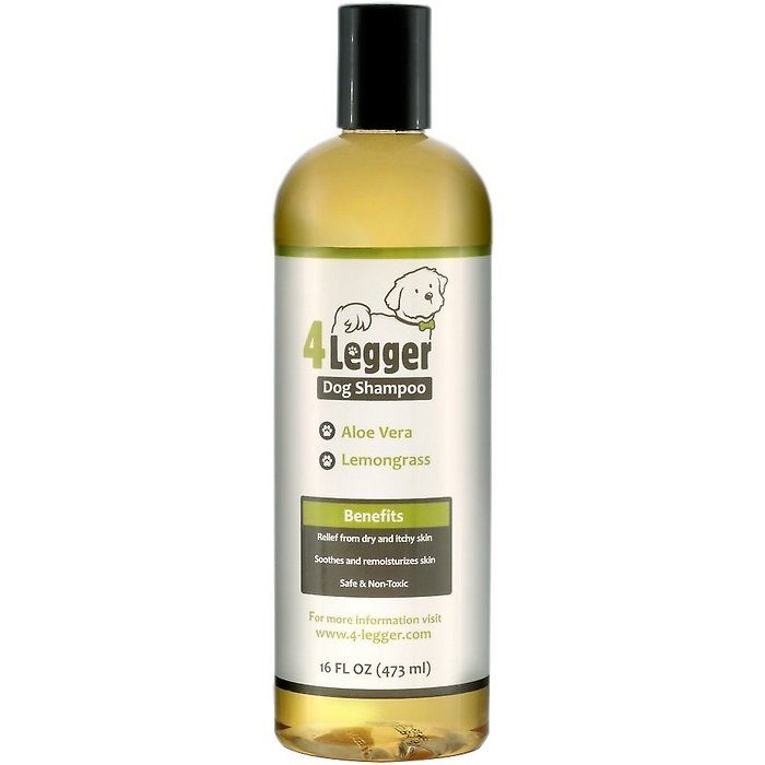 4-Legger Organic, Hypo-Allergenic, Lemongrass & Aloe Dog Shampoo, 16-oz bottle - Image 1