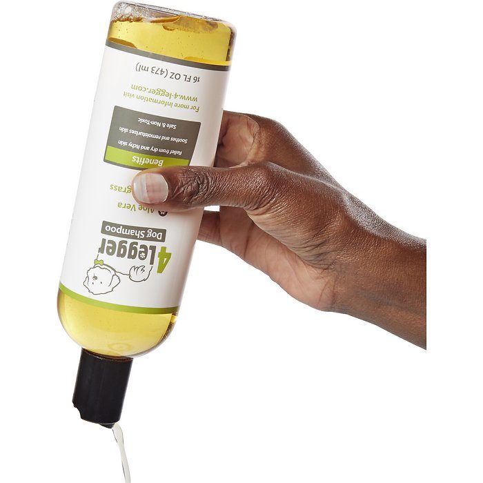 4-Legger Organic, Hypo-Allergenic, Lemongrass & Aloe Dog Shampoo, 16-oz bottle - Image 3