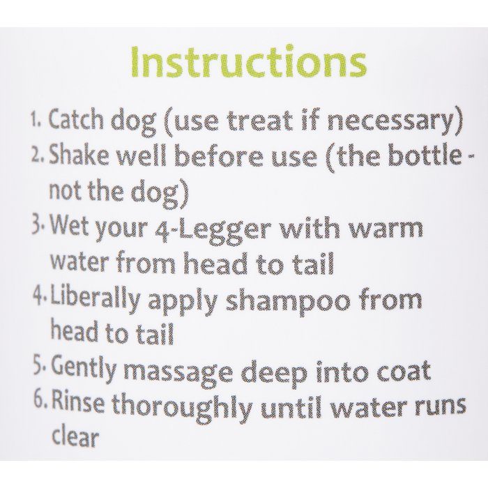 4-Legger Organic, Hypo-Allergenic, Lemongrass & Aloe Dog Shampoo, 16-oz bottle - Image 6