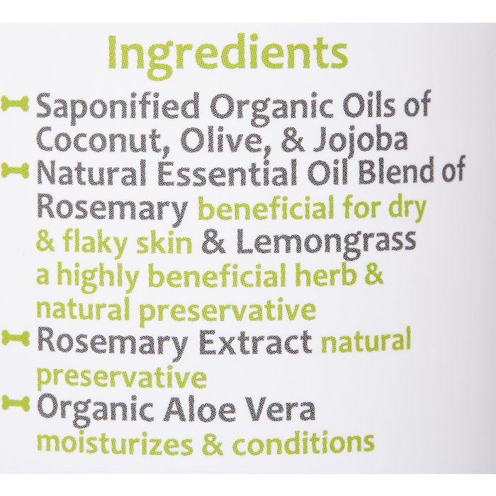 4-Legger Organic, Hypo-Allergenic, Lemongrass & Aloe Dog Shampoo, 16-oz bottle - Image 7