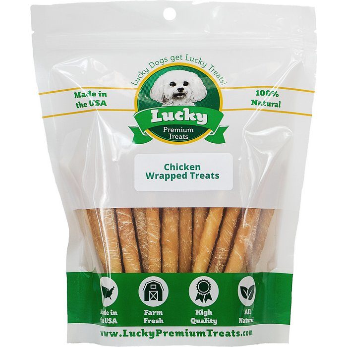 Lucky Premium Treats Small Chicken Wrapped Rawhide Dog Treats - Image 1