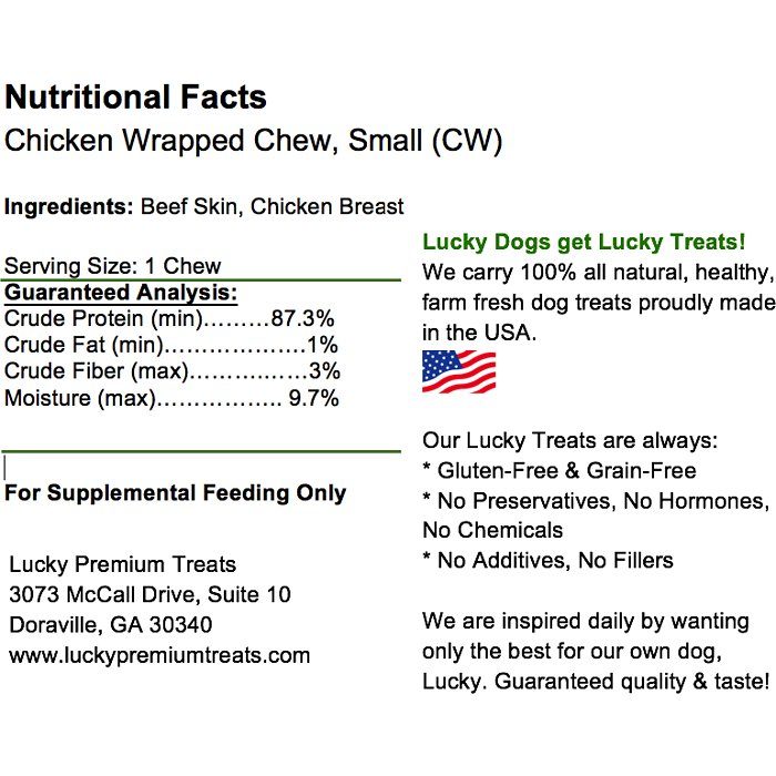 Lucky Premium Treats Small Chicken Wrapped Rawhide Dog Treats - Image 4
