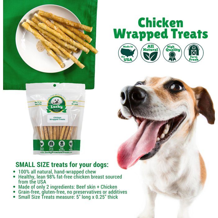 Lucky Premium Treats Small Chicken Wrapped Rawhide Dog Treats - Image 5