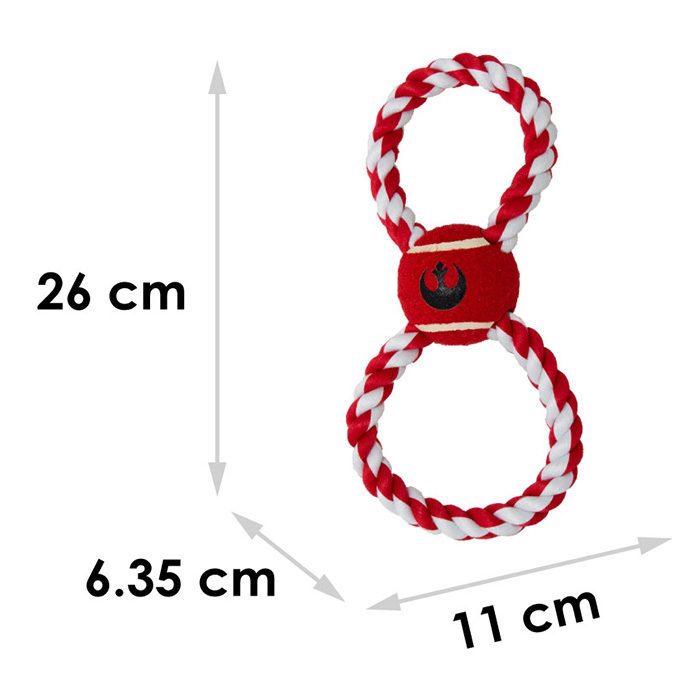 Star Wars Rebel Alliance Insignia Tennis Ball Rope Dog Toy - Image 3