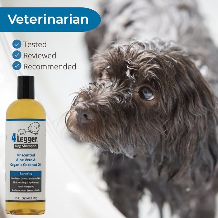 4-Legger Organic Hypo-Allergenic Unscented Aloe Dog Shampoo, 16-oz bottle - Image 3