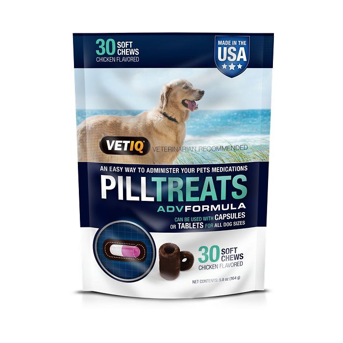 VETIQ Pill Treats Advanced Formula Chicken Flavored Dog Treats, 30 count - Image 1