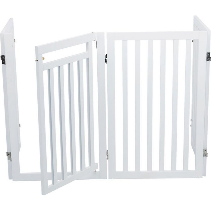 TRIXIE Wooden Dog Gate, 63-in, White - Image 1