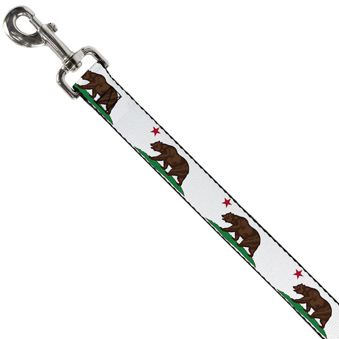 Buckle-Down Cali Bear White Dog Leash - Image 2