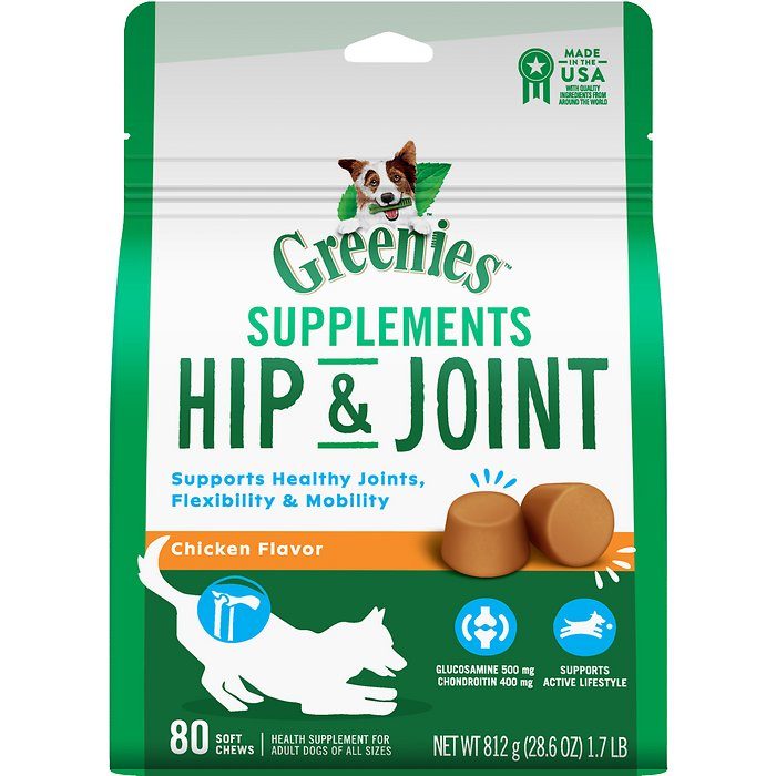 Greenies Chicken Flavored Soft Chew Joint Supplement for Dogs, 80 count, 29-oz bag - Image 1