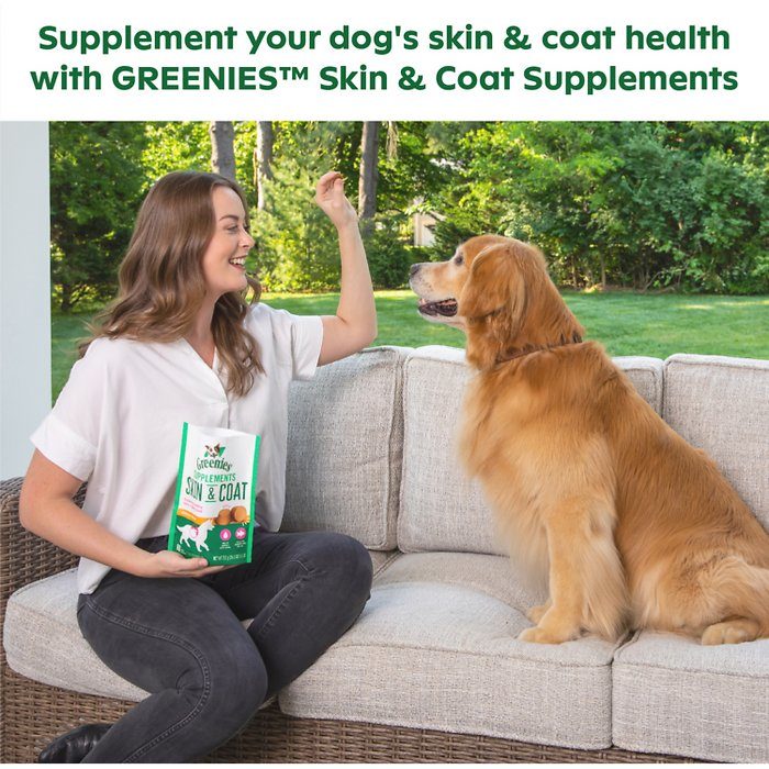 Greenies Chicken Flavored Soft Chew Skin & Coat Supplement for Dogs, 80 count, 26.5-oz bag - Image 5