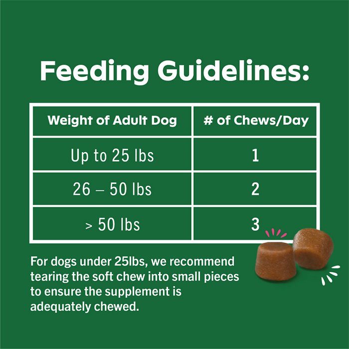 Greenies Chicken Flavored Soft Chew Skin & Coat Supplement for Dogs, 80 count, 26.5-oz bag - Image 9