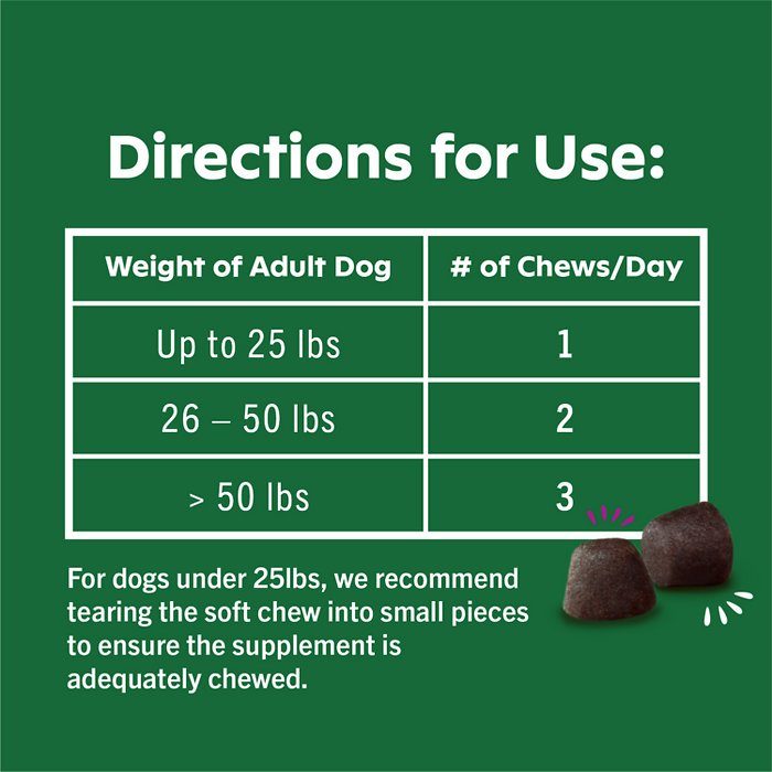 Greenies Chicken Flavored Soft Chew Immune Supplement for Dogs, 90 count, 13.9-oz bag - Image 8