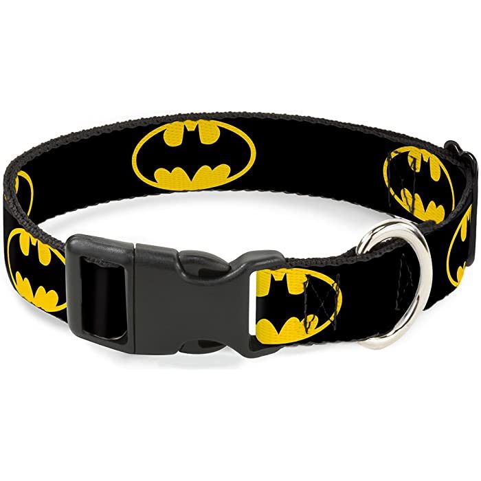 Buckle-Down Batman Shield Plastic Clip Dog Collar - Image 1