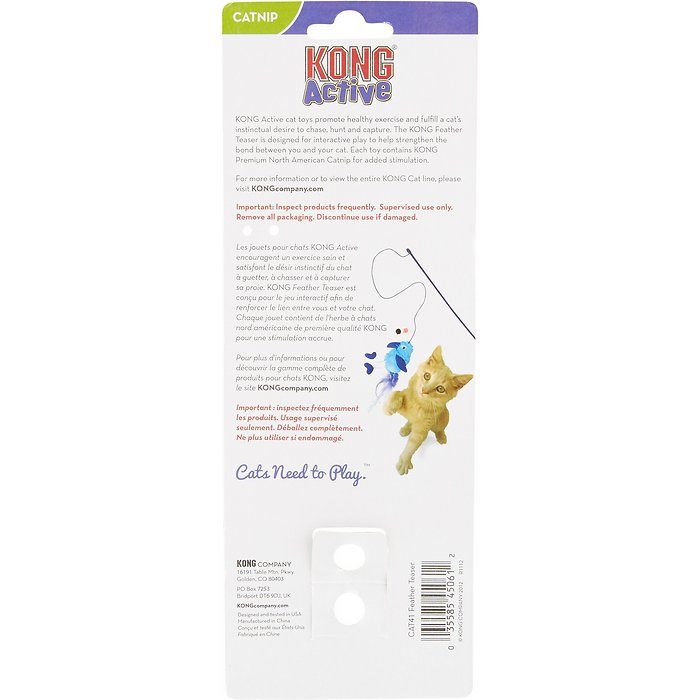 KONG Active Feather Teaser Cat Toy, Color Varies - Image 9