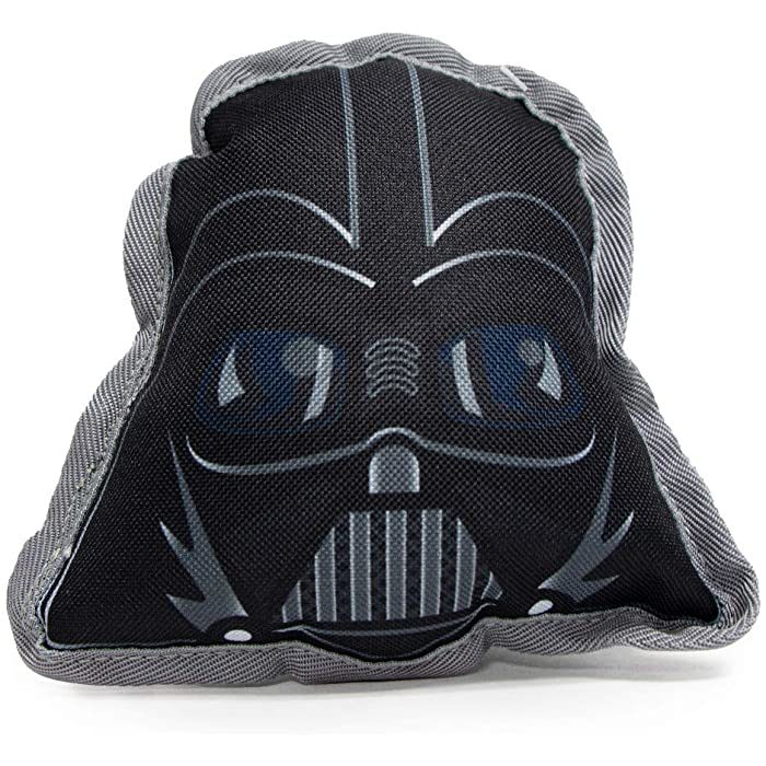 Buckle-Down Star Wars Darth Vader Head Squeaky Plush Dog Toy - Image 1