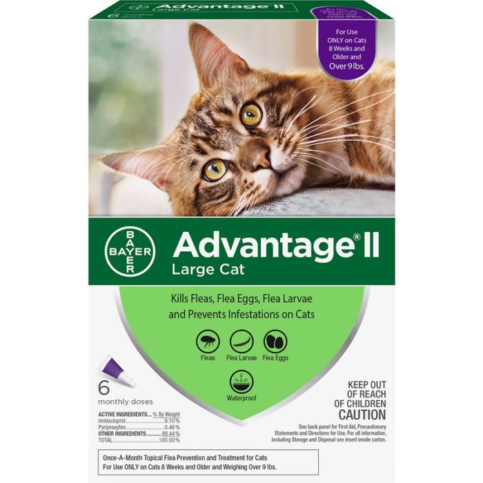 Advantage II Flea Treatment for Large Cats, over 9 lbs - Image 1