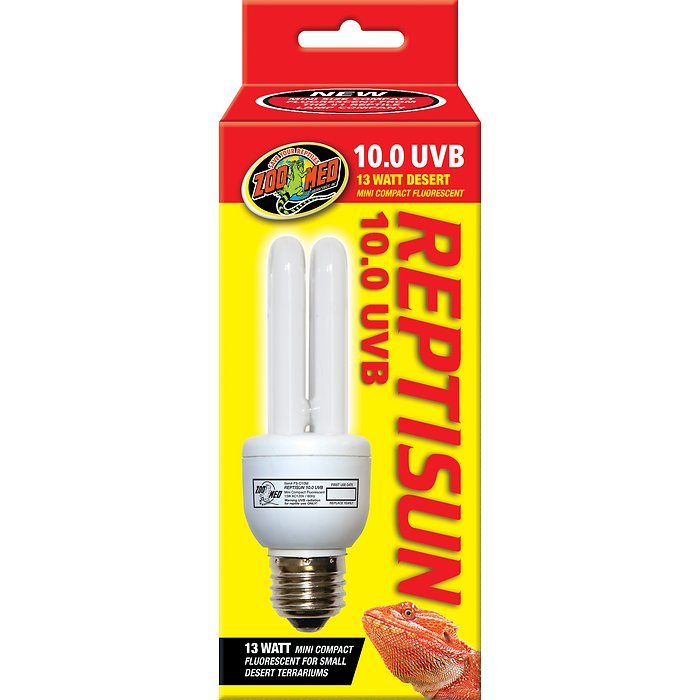 ZOO MED ReptiSun 10.0 UVB Mini Compact Fluorescent Lamp, 13-Watt - Image 1