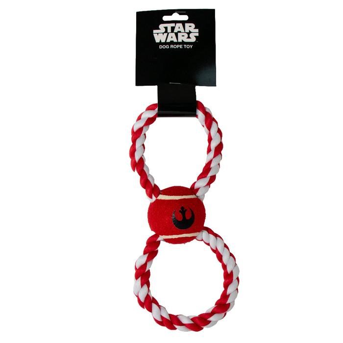 Star Wars Rebel Alliance Insignia Tennis Ball Rope Dog Toy - Image 2