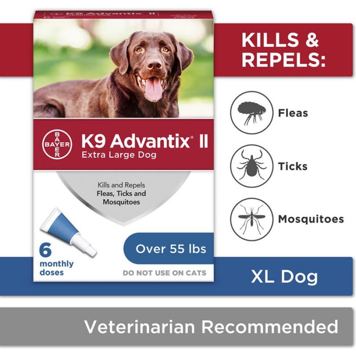 K9 Advantix II Flea & Tick Treatment for Extra Large Dogs, over 55 lbs - Image 2