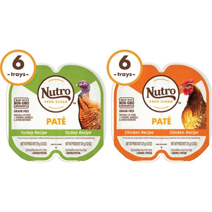Nutro Perfect Portions Pate Multi-Pack Real Turkey & Real Chicken Wet Cat Food, 1.98 lbs, Count of 12 - Image 3