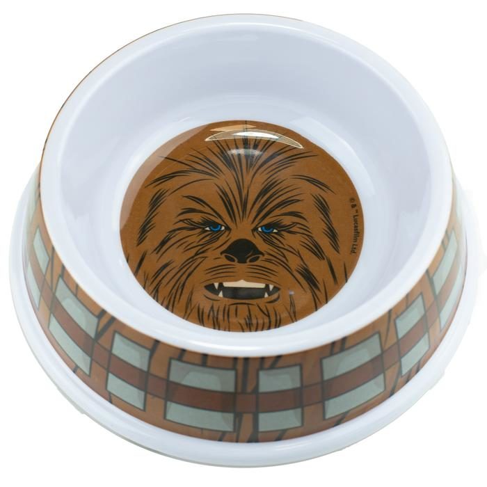 Star Wars Chewbacca Face + Bandolier Bounding Melamine Pet Bowl, 2 cups - Image 2
