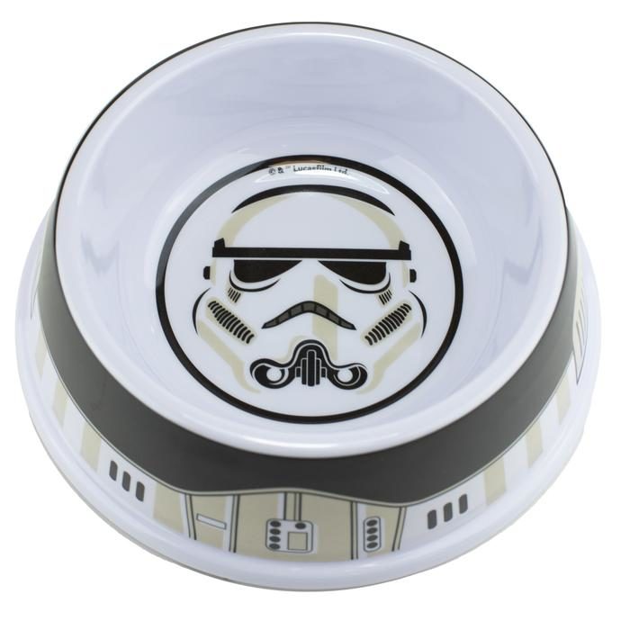 Star Wars Stormtrooper Helmet + Utility Belt Bounding Melamine Pet Bowl, 2 cups - Image 2
