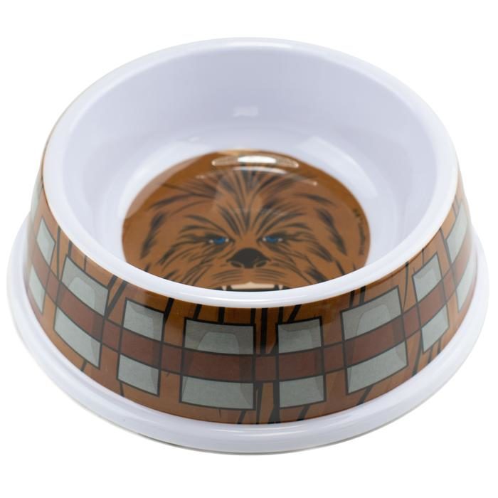 Star Wars Chewbacca Face + Bandolier Bounding Melamine Pet Bowl, 2 cups - Image 1