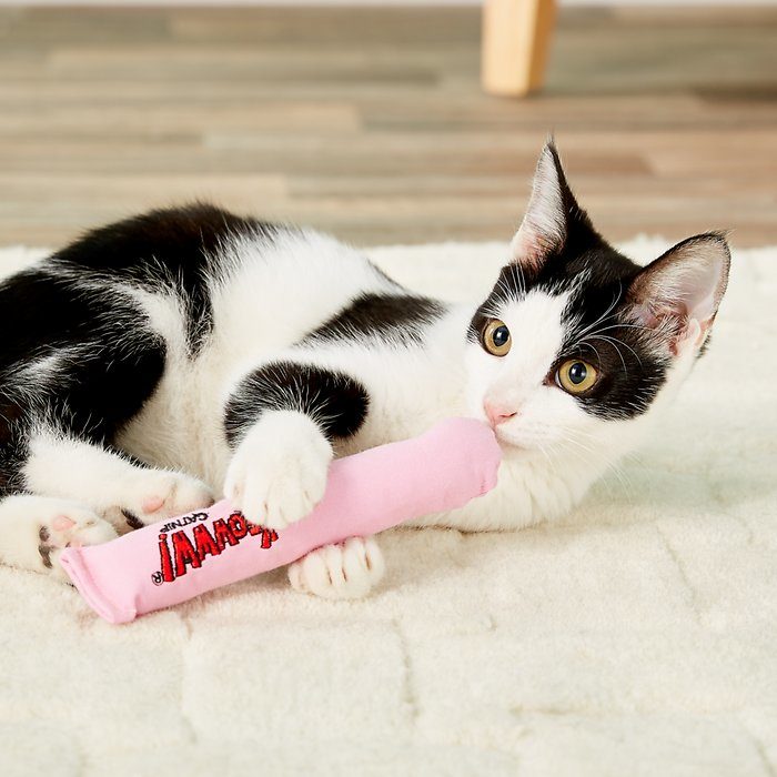 Yeowww! 24 Cigars with Birch Wood Box Catnip Cat Toy, Pink/Blue - Image 5