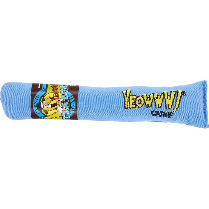 Yeowww! 24 Cigars with Birch Wood Box Catnip Cat Toy, Pink/Blue - Image 2