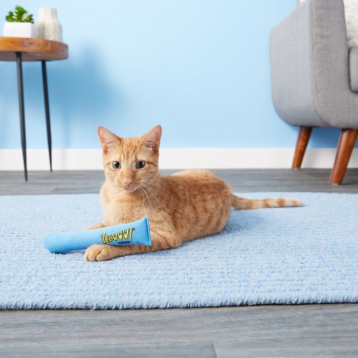 Yeowww! 24 Cigars with Birch Wood Box Catnip Cat Toy, Pink/Blue - Image 4