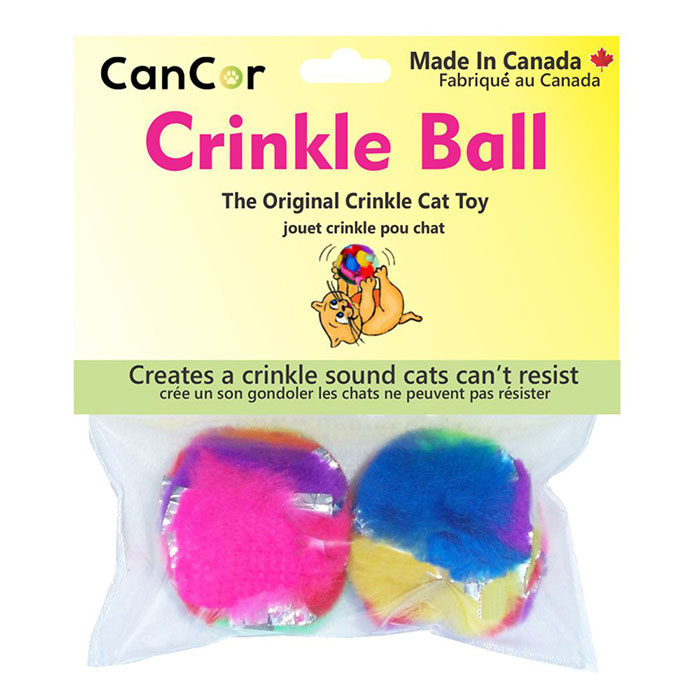 Cancor Innovations Mini Crinkle Ball Cat Toy - Image 1