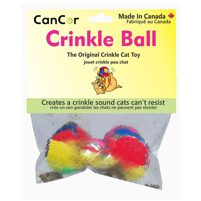 Cancor Innovations Crinkle DumbBell Catnip Cat Toy - Image 1