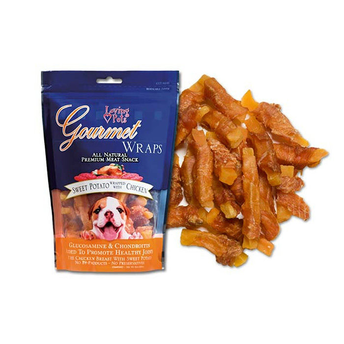 Loving Pets Gourmet Sweet Potato & Chicken Wraps Dog Treats, 8-oz - Image 3