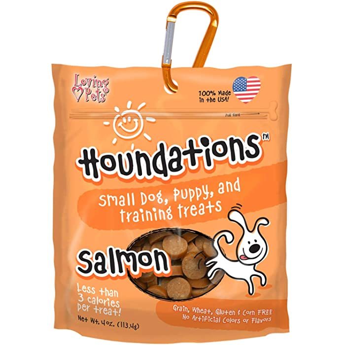 Loving Pets Houndations Training Treats for Dog, Salmon, 4-oz - Image 1