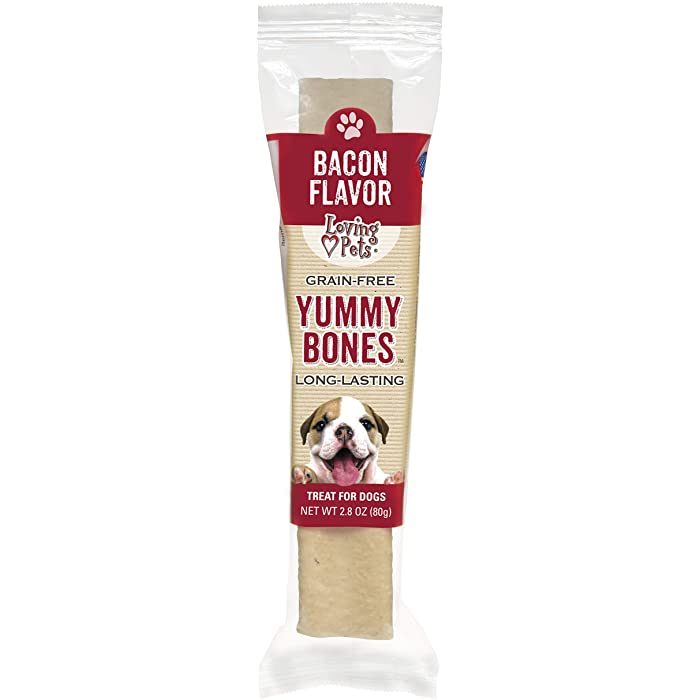 Loving Pets Yummy Bones Singles Dog Treats, Bacon Flavor (1 Piece) - Image 1