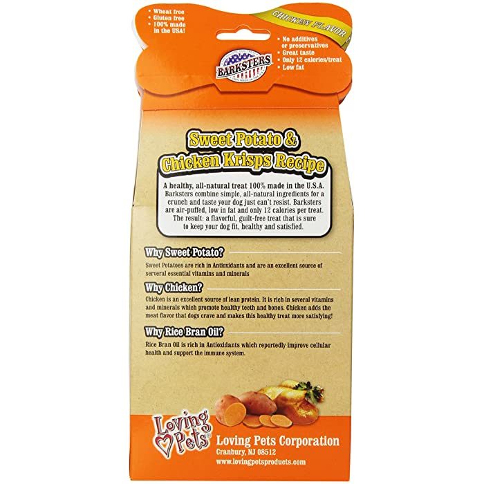 Loving Pets Barksters Sweet Potato & Chicken Krisps Dog Treats, 5-oz - Image 2