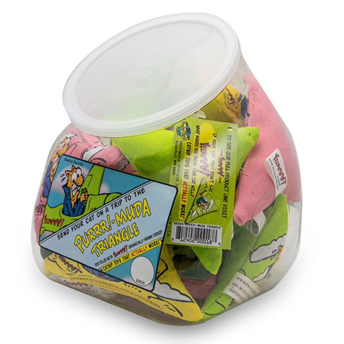 Yeowww! Jug of 18 Purrr!-Muda Triangles Catnip Cat Toy - Image 3