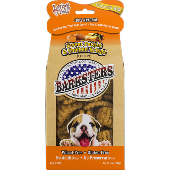 Loving Pets Barksters Sweet Potato & Chicken Krisps Dog Treats, 5-oz - Image 1