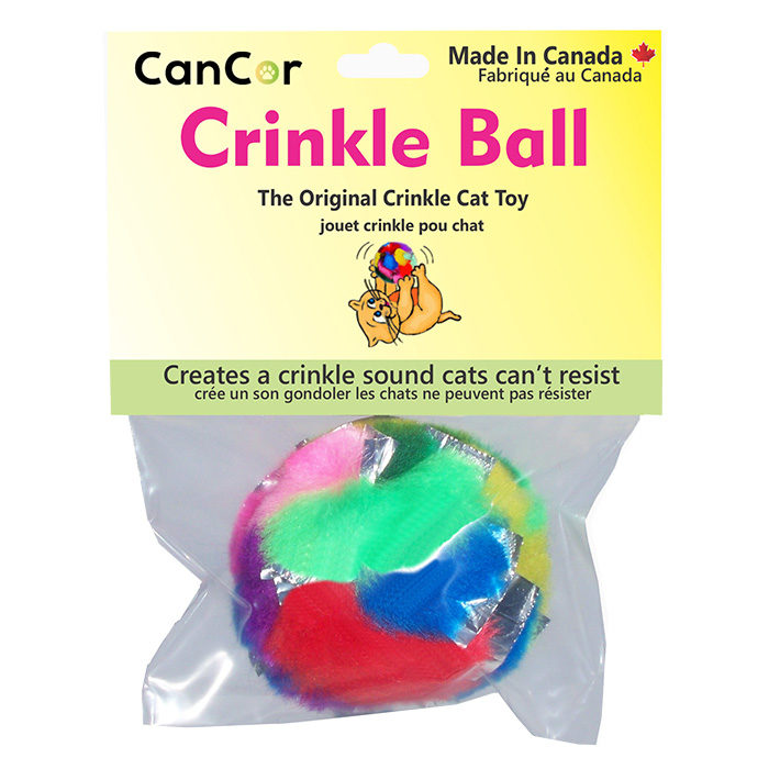 Cancor Innovations Original Crinkle Ball Cat Toy - Image 1