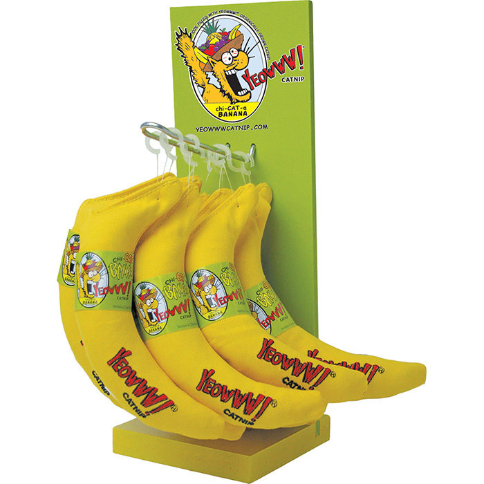 Yeowww! 12 Bananas with Display Stand Catnip Cat Toy - Image 1
