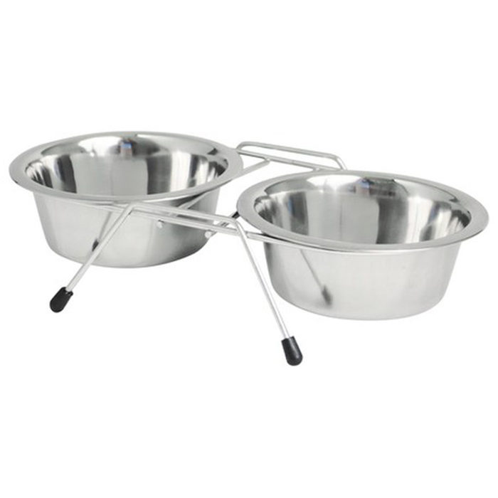 Advance Pet Products Short Double Diner Feeding Bowls for Dogs - Image 2