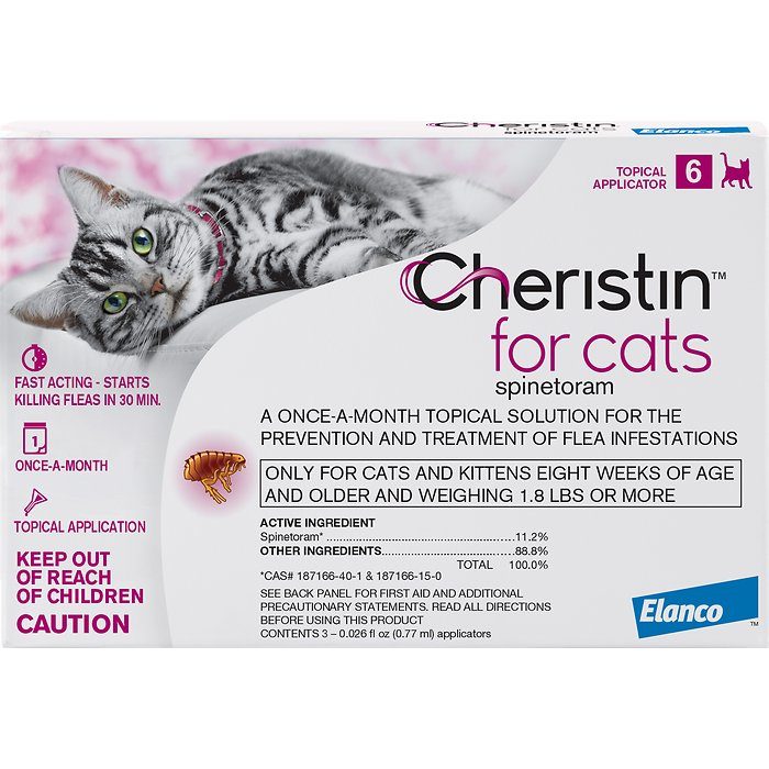 Cheristin Topical Flea Treatment for Cats, 6 Doses - Image 1