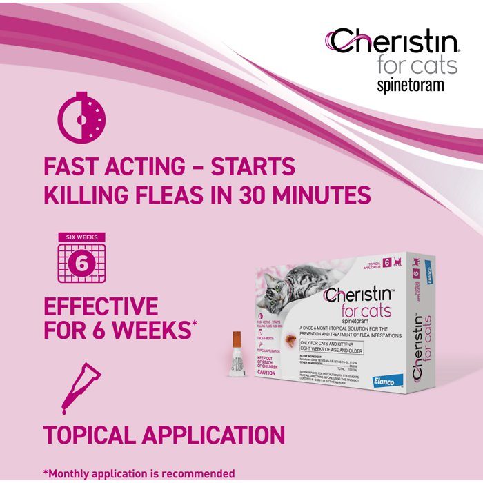 Cheristin Topical Flea Treatment for Cats, 6 Doses - Image 3