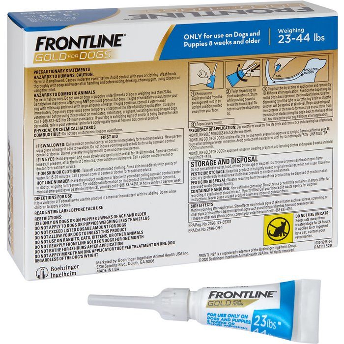 Frontline Gold Flea & Tick Treatment for Medium Dogs, 23-44 lbs - Image 2