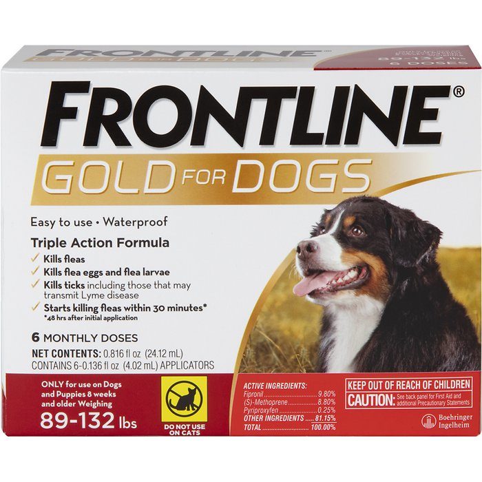 Frontline Gold Flea & Tick Treatment for Extra Large Dogs, 89-132 lbs - Image 1