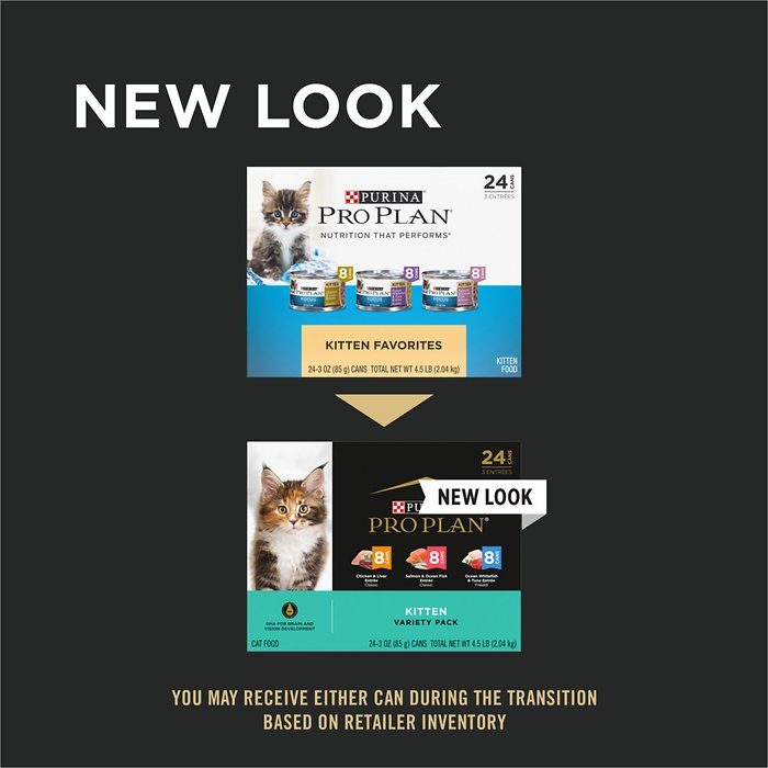 Purina Pro Plan Focus Kitten Favorites Variety Pack Wet Cat Food, 3 oz, Case of 24 - Image 2