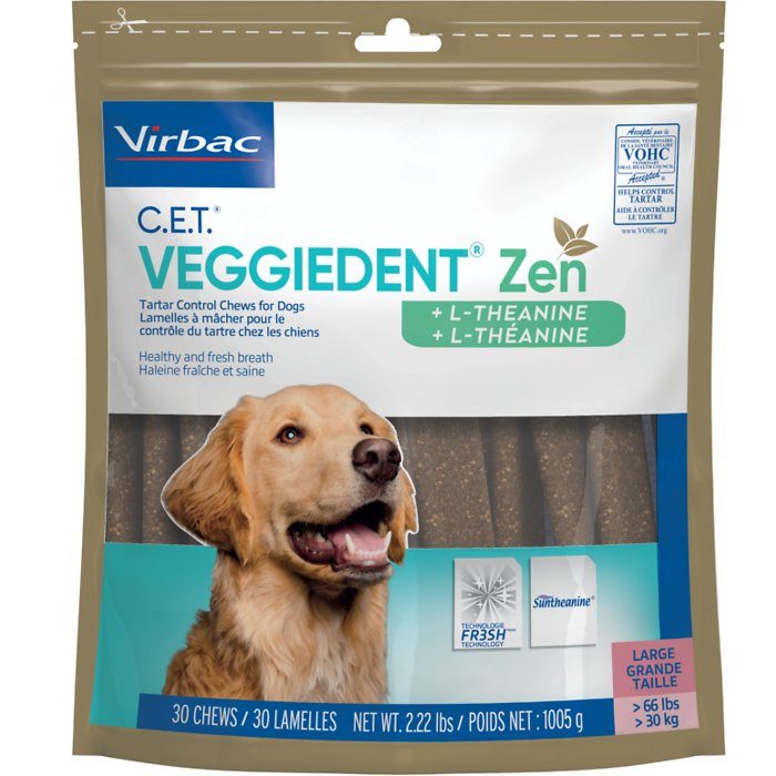 Virbac C.E.T VeggieDent Zen Tartar Control Dog Chews, 30 count - Image 5
