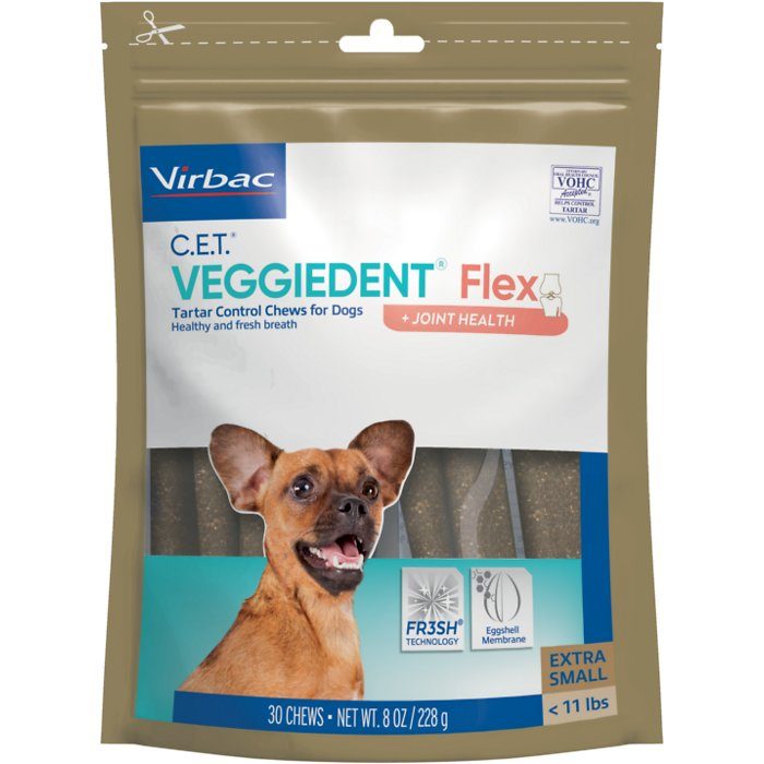 Virbac C.E.T VeggieDent Flex Tartar Control Dog Chews, 30 count - Image 2