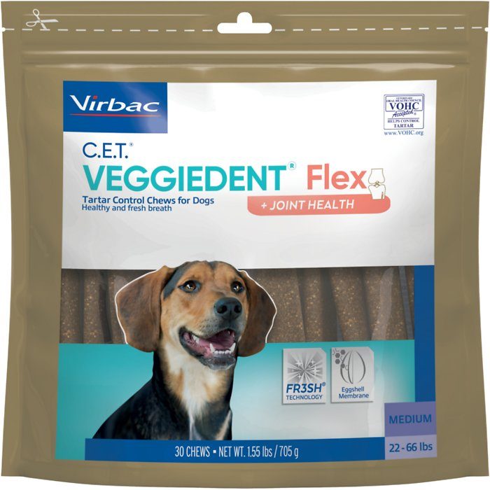 Virbac C.E.T VeggieDent Flex Tartar Control Dog Chews, 30 count - Image 4