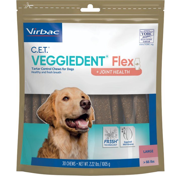 Virbac C.E.T VeggieDent Flex Tartar Control Dog Chews, 30 count - Image 5